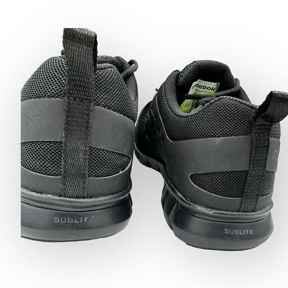 Reebok Sublite Cushion composite toe work shoes black RB4039 mens size 9w NWOB - Picture 6 of 14